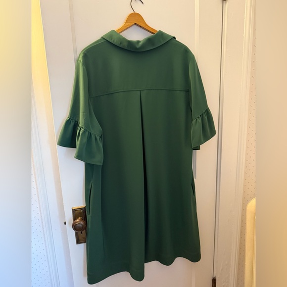 Beautiful Chico’s green collared dress sz 3 - Picture 2 of 5